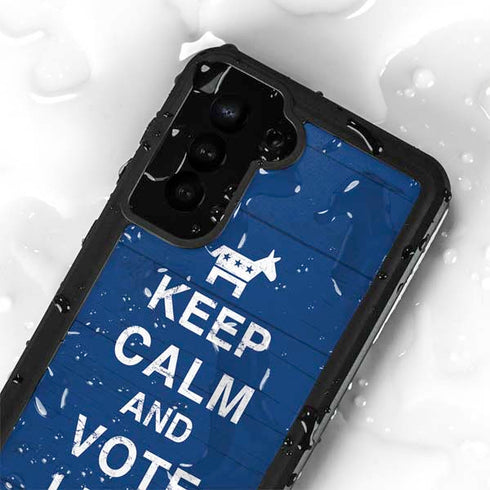 Keep Calm And Vote Left Galaxy S24 Plus Waterproof Case